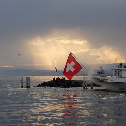 bateau sur le lac Léman